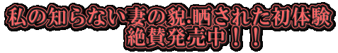 私の知らない妻の貌.晒された初体験 　　　　　　絶賛発売中！！